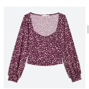 Naomi Square Neck Cropped Knit Top